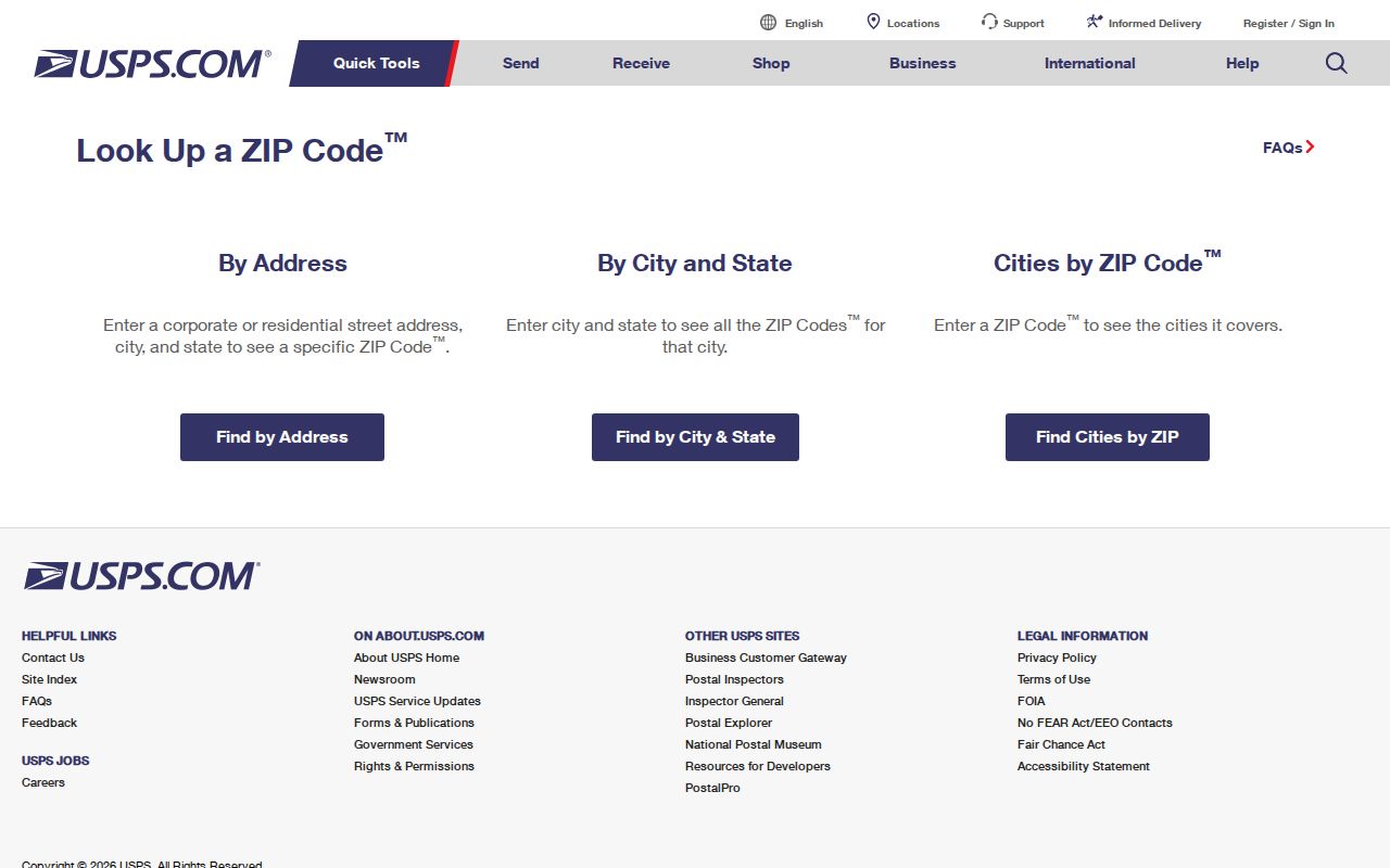 USPS search for the Sammamish ZIP code directory